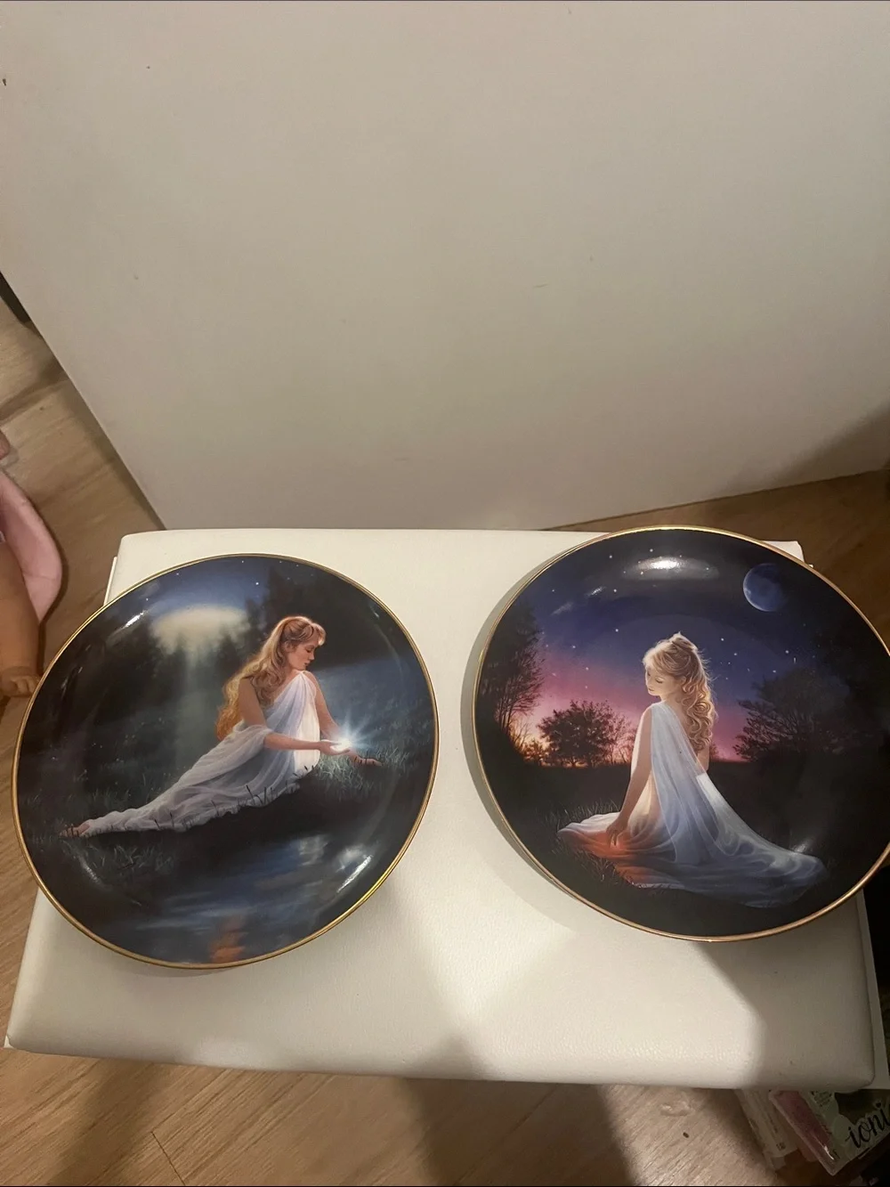 Crystal Goddess and Crystal Harmony by Jeane Dixon Collector Plates